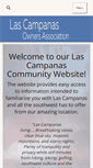 Mobile Screenshot of lascampanasowners.com