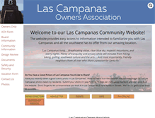 Tablet Screenshot of lascampanasowners.com